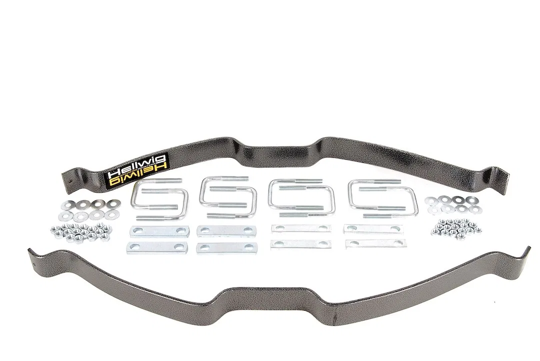 989 – HELLWIG Helper Spring Kit, Leaf Spring Design Rear Upper 2000 Pound Load Capacity Step Bracket Style Steel With...